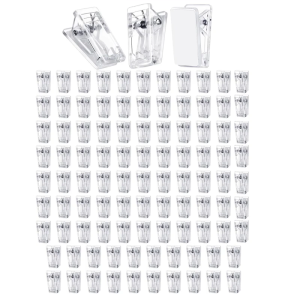 40/100pcs Durable Self Stick Clips Sturdy Adhesive Clips for Simple File Management and Display in Professional Spaces