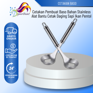 Cetakan Pembuat Baso Bahan Stainless Steel / Meatball Maker Alat Bantu Cetak Daging Sapi Ikan Pentol