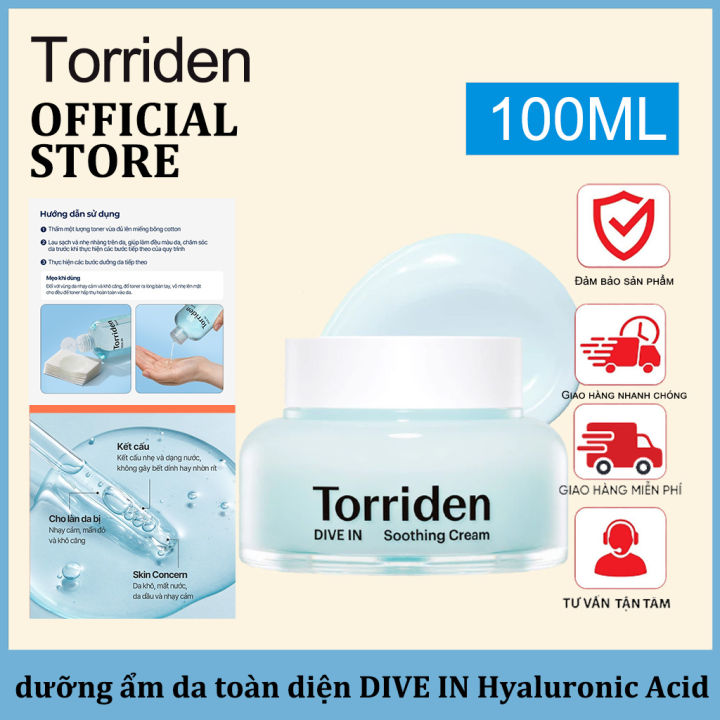 Kem dưỡng làm dịu da TORRIDEN DIVE IN Hyaluronic Acid 100ml-làm mát và ...