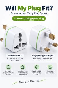 Universal To UK SG 3 Pin Plug Travel Adaptor PRO Adapter Power Converters Universal USA EU CHINA ASIA AUSTRALIA To UK