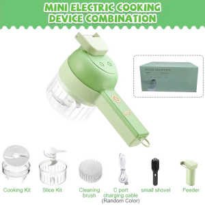 New multifunctional 6-in-1 electric garlic grinder/vegetable cutter USB charging handheld meat grinder pepper and onion chopper with peeling machine