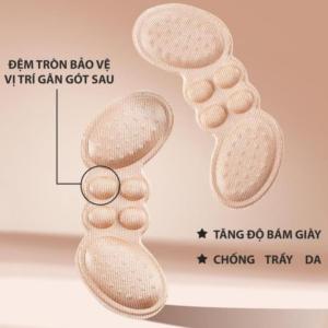 Miếng Lót Gót Giày 4D Cánh Bướm COMBO 2 CẶP Êm Mềm Chống Trầy Gót