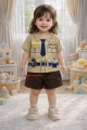 Setelan baju bayi Dress Karakter POLICE & PRAMUKA Model ROK fashion bayi cewek usia 0-3 TAHUN. 