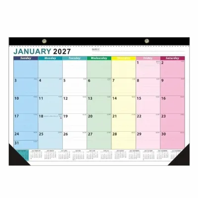 NOBLELUX Large Format 2027 Wall Calendar Daily Planning Transparent Monthly Calendar Minimalist Waterproof Cover Hangable Calendar Home Decoration