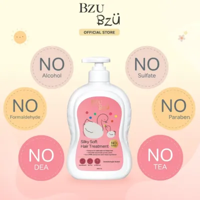 BZU BZU Kids Girl Silky Soft Hair Care Bundle - 2 in 1 Hair Shampoo and Conditioner + Hair Treatment (600ml)