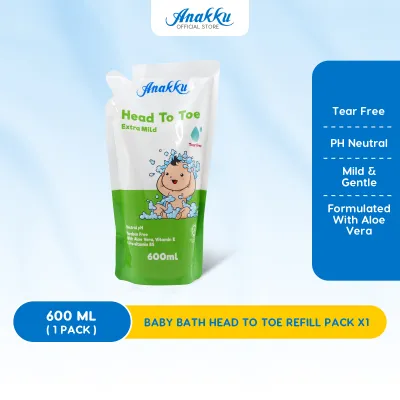 Anakku Baby Head To Toe Bodywash Refill Pack 600ml Sabun Mandian Bayi Pek Isi Semula 070-060