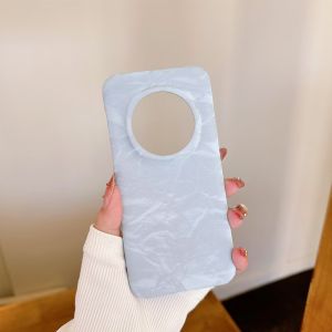 Luxury Suede Leather Phone Case For Honor Magic 7 Pro Magic6 Magic8 Anti-Scratch Slim Marble Pattern Glossy Hard Cover Funda