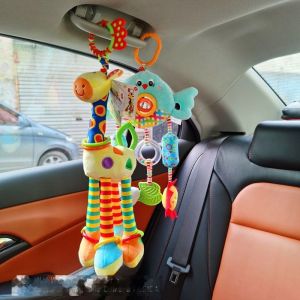 【Bartley-lz】พร้อมส่ง โมบายตุ๊กตา ยีราฟ โมบายดนตรี โมบายแขวนรถเข็น สีสันสดใส ด้วยชั้นวางของเล่นและหมอน