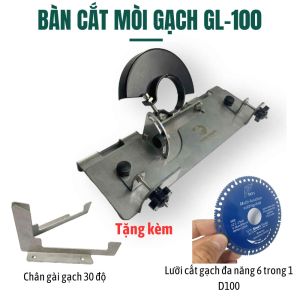 Bàn cắt gạch 45 độ Thiên Quang GL-100 - Điều chỉnh góc/cạnh vát dễ dàng - Lưỡi cắt 100/105mm