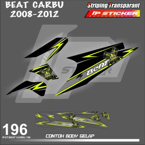 BEAT KARBU 2008 (COD) STIKER STRIPING MOTOR HONDA BEAT CARBU 2008 - STIKER LIST SIMPLE WARNA VARIASI DESAIN RACING HOLOGRAM DAN TRANSPARAN BISA COD IP PROJECT.KODE 196