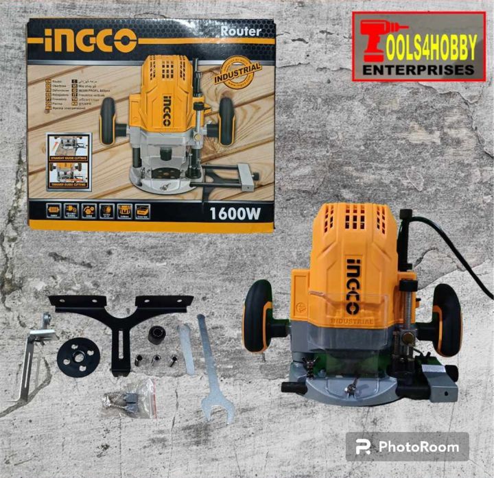 INGCO Heavy Duty Electric Router Wood Working Tool 1600W RT160028 ...