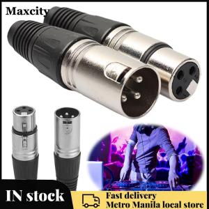 20pcs 3 Pin Microphone Audio Cable Plug Socket Panel Mount Chassis 10 Male 10 Female Cannon XLR Connector Zinc Alloy MIC Adapter for Power Amplifier