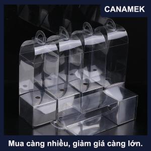 【CANAMEK】 1 5PCS Valentine cầm tay hộp hoa trong suốt PVC hoa sắp xếp Hộp hoa hồng Hộp Hoa duy nhất bó hoa Bao bì hộp