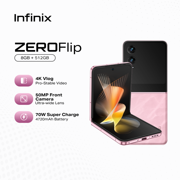 Infinix ZERO Flip (up to 16GB [8+5126] MediaTek D8020 Ultimate 4K