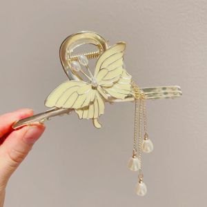 Rhinestone Butterfly Hair Claw Fashion Women Crystal Hair Clip for Girl Shark Hair Clip Headdress