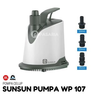 SUNSUN PUMPA WP107/WP 107 Pompa Celup Kolam 3500 liter/jam rendah daya