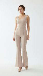 Celana panjang wanita cutbray scuba polos bisa cod