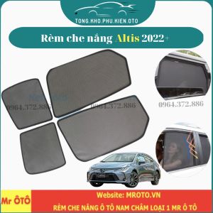 Rèm che nắng xe Toyota Altis 2022 Hàng Loại 1 vải dày chống nắng tốt dễ lắp đặt vừa khít - Có hít nam châm
