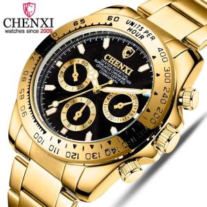 CHENXI Male Golden Wristwatches For Men Fashion Watches Casual Quartz Watch Luxury Brand Waterproof Clock Man