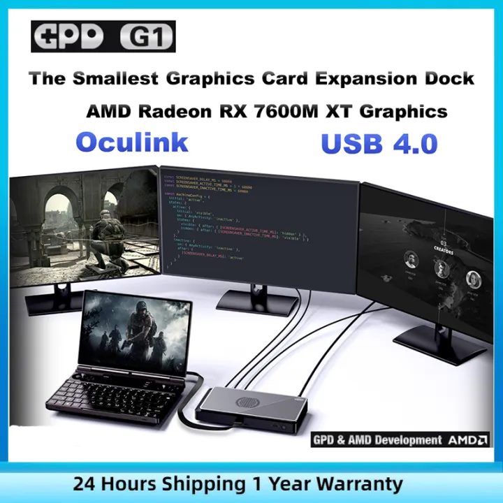 GPD G1 Graphics Card Expansion Dock Build In AMD Radeon RX 7600M XT Graphics With Oculink And USB4.0