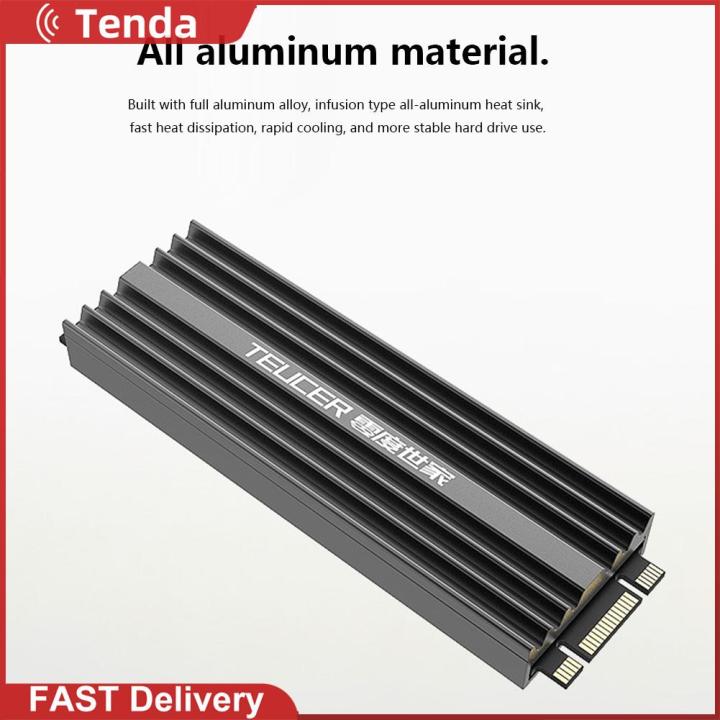 TEUCER Bộ Tản Nhiệt SSD M.2 Hợp Kim Nhôm M2-LD02 Bộ Tản Nhiệt Ổ Cứng Thể Rắn M2 2280 9Mm Kèm Miếng Tản Nhiệt