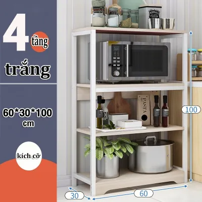 Kệ bếp đa năng 5 tầng khung sắt bền bỉ chịu tải nặng chống ăn mòn kệ lưu trữ nồi chén bát gia vị máy móc nhà bếp kệ trang trí phòng bếp hiện đại lắp ráp dễ dàng phù hợp chung cư nhà ở gia đình