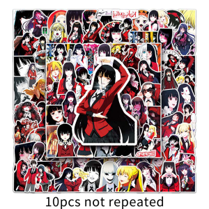 100PCS Japanese Anime Kakegurui Sticker Jabami Yumeko Cartoon Graffiti Waterproof Decal Decorative Laptop Sticker