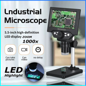 PENGIRIMAN JAKARTA Lefavor Mikroskop Digital 10 MP Pembesaran 1000X 5.5 Inch LED Display G5 / mikroskop digital buat servis hp pembesar laboratorium