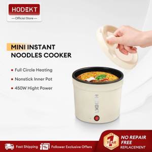HODEKT Mini Electric Cooker Multil Noodles Pot Rice Cooker Hot Pot Instant Non-Stick