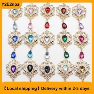 【Local shipping】 32x60MM for Needlework Rhinestone Button Hair Manualidades Accessories Diy Flat back Brooch Jewelry Accessories