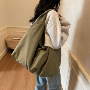 AE Japanese-style fashion casual canvas tote bag for women 2026 New trendy versatile large-capacity bag for commuting