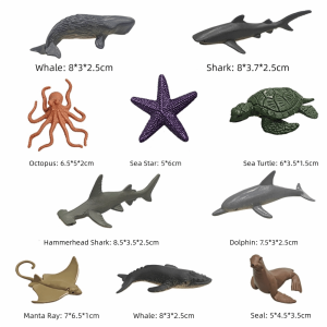 LITTLEX Multicolor Sea Life Toy Model Simulated Design Plastic Marine Animals Toy High Quality Animal Figures Whale Shark Toy Toy