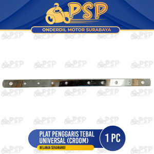 Plat Penggaris Crom Tebal - Panjang 39 cm Tebal 26 mm Bracket Braket Plate Pelat Pangkon Besi