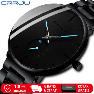 CRRJU Jam Tangan Pria Elegan Submariner Fashion Abadi Penjualan Panas Jam Tangan Kuarsa Tahan Air (2150S)