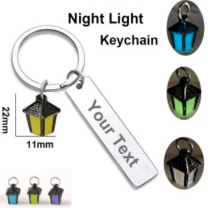 Halloween Night Light Keychain Stainless Steel Customized Keychain Drive Safe Keychain New Driver Gifts