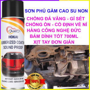 2 Chai Sơn Phủ Gầm Ô Tô HOKAI 700ml - Xịt Tay Đơn Giản Siêu Dính Cao Su Non Chống Ồn Rỉ Sét Khung Gầm Xe Hơi Hiệu Quả