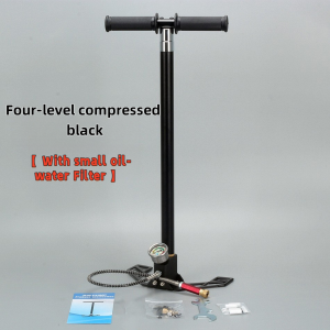 Pcp Pump 4500/6000Psi High Pressure Hand Pump 4 Stage Air Pump For High Pressure Tires And Pre-Charged Pneumatic Airguns Sliver/Black color