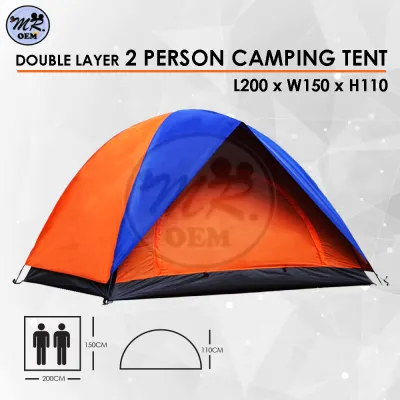 MR OEM Camping Tent 2-6 Person Easy Setup Portable Waterproof Tent Sleeping Camp Backpacking Outdoor Khemah Tidur