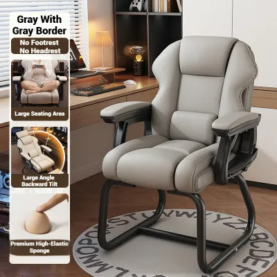 BLH PU Leather Esports Gaming Chair Without Pedals 125 ° inclined Lounge Chair 100% Sponge Cushion Ergonomics Office Computer Chair 3-year Warranty