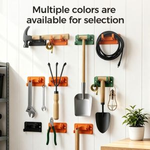 J9YXDU 5PCS Wall Mount Tool Hook Storage Rack Space Saving Efficient Universal Hook Multi-functional Practical Storage Hook Rack Garage Storage