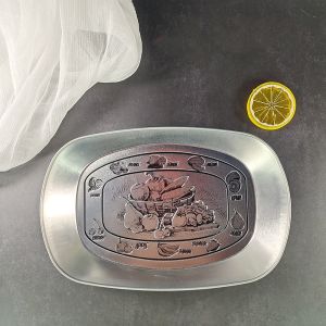 Serving Tray Stainless Piring Piring Korea Aesthetic  Piring Dekorasi Stainless Steel European Gold