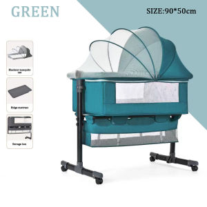 Panpess Baby Crib Detachable Portable Newborn Cradle Bed Newborn Crib Splicing King Bed