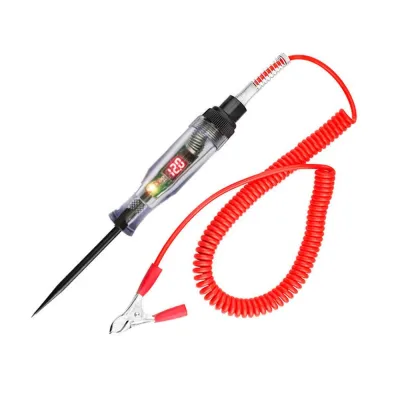 High Quality Car Truck Voltage Circuit Tester DC Car Truck Voltage Circuit Tester Car Test Long Probe Pen Light Bulb Automobile Car Test Polarity Pen Tools3-48V