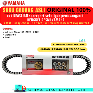 Vanbelt Nmax 155 Original Yamaha Vanbelt Aerox 155 Ori Vanbelt Yamaha Lexi 125 Ori Vanbelt All New NMAX Vanbelt Nmax New 2020 Vanbelt Nmax New 202 2022 Vbelt Nmax Original Yamaha Vanbelt set roller Nmax Aerox 155 Original YGP B65 / BBP/ B8R