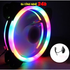 Quạt Tản Nhiệt Fan Case Coolmoon V2.2 Led nhiều màu 2 Vòng Ring - Không Cần Hub