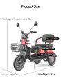 NEW E-bike Electric Tricycle Electric Bikes for Adult Hydraulic Shock Absorption Electric E-Bikes New Large Vehicle Comfortable Electric Tricycle 3 Wheel Electric Bike LCD Dashboard Electric Tricycle Motorcycle Max speed 35km/h Electric Tricycle. 