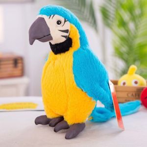 PUZHE Ornament Cushion Animal Plush Sofa Decoration Home Decoration Feather Figurine Parrot Plush Toy Wild Animal Stuffed Toys Parrot Plush Doll Simulation Plush Stuffed Doll