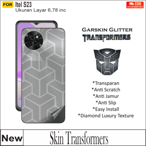 Skin Carbon Itel S23+ S23 Garskin Diamond Transformers Transparan 3D