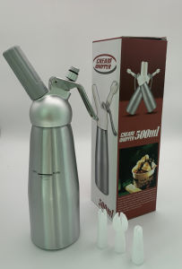 G【จัดส่งจากกรุงเทพ】0.5L / 1L มืออาชีพ 304 # สแตนเลส / อลูมิเนียมโฟมตัวแทนฟองเครื่องจ่ายเนยกาแฟขนมเค้ก DIY เครื่องมืออบ