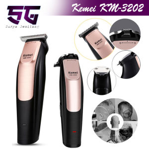 Kemei KM-3202 Clipper Detailer 2 in 1 Original Alat cukur rambut Profesional